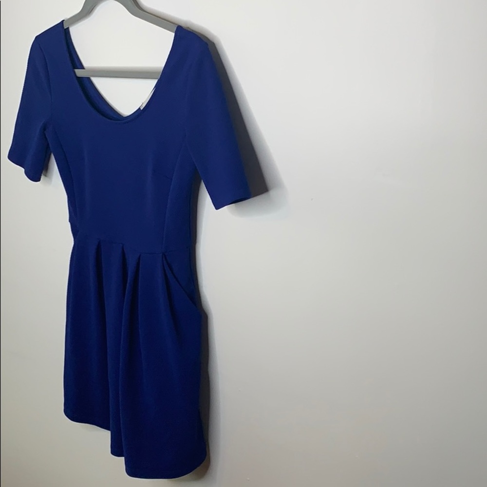 Blue business casual dress